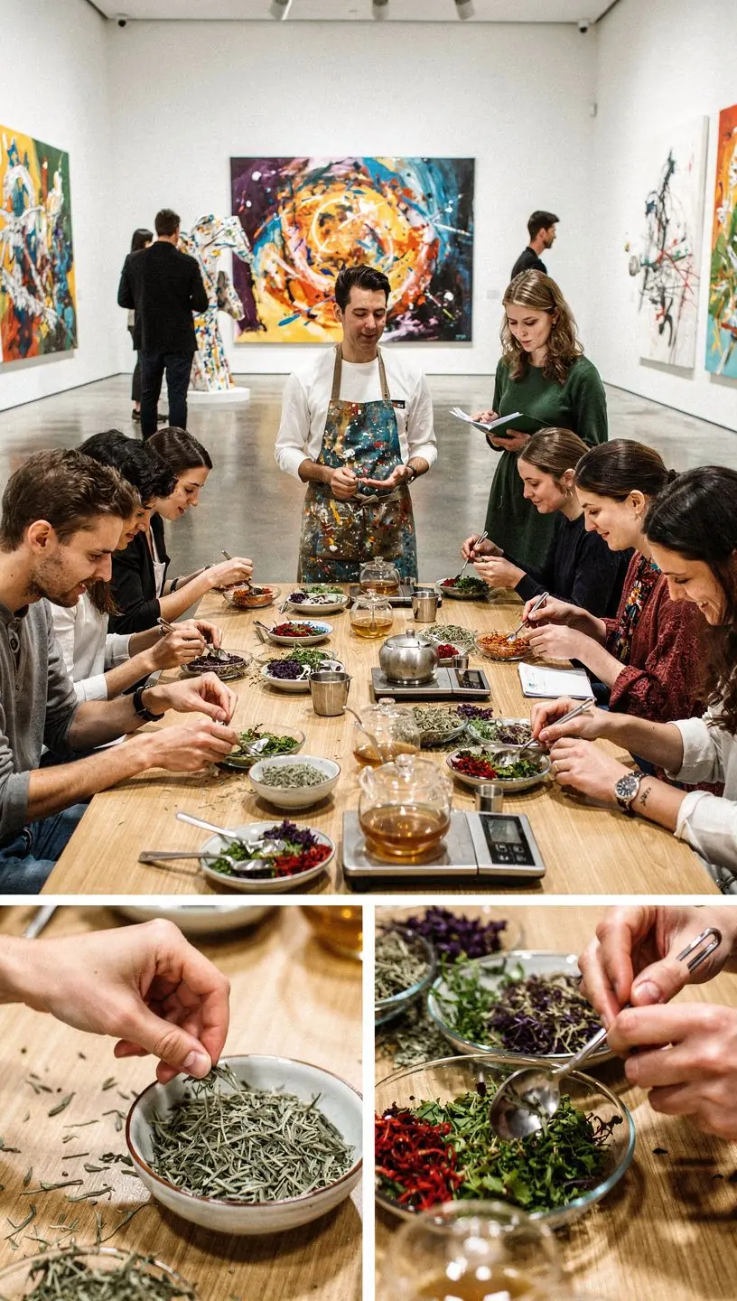 Šálka so svetlým nápojom z púčikov bieleho čaju na drevenom stole.